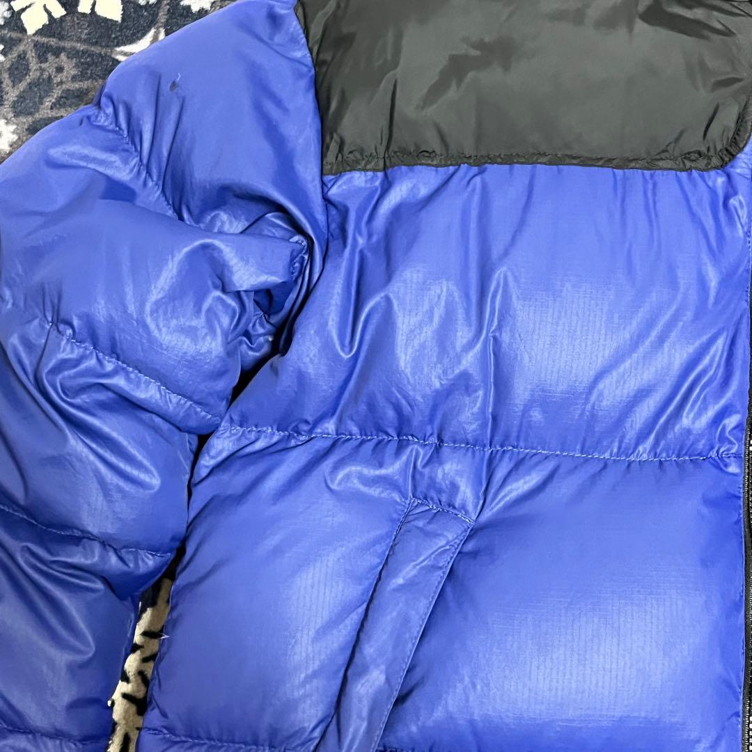 THE NORTH FACE ヌプシ ダウンジャケット 黒 青 90s レア - メルカリ