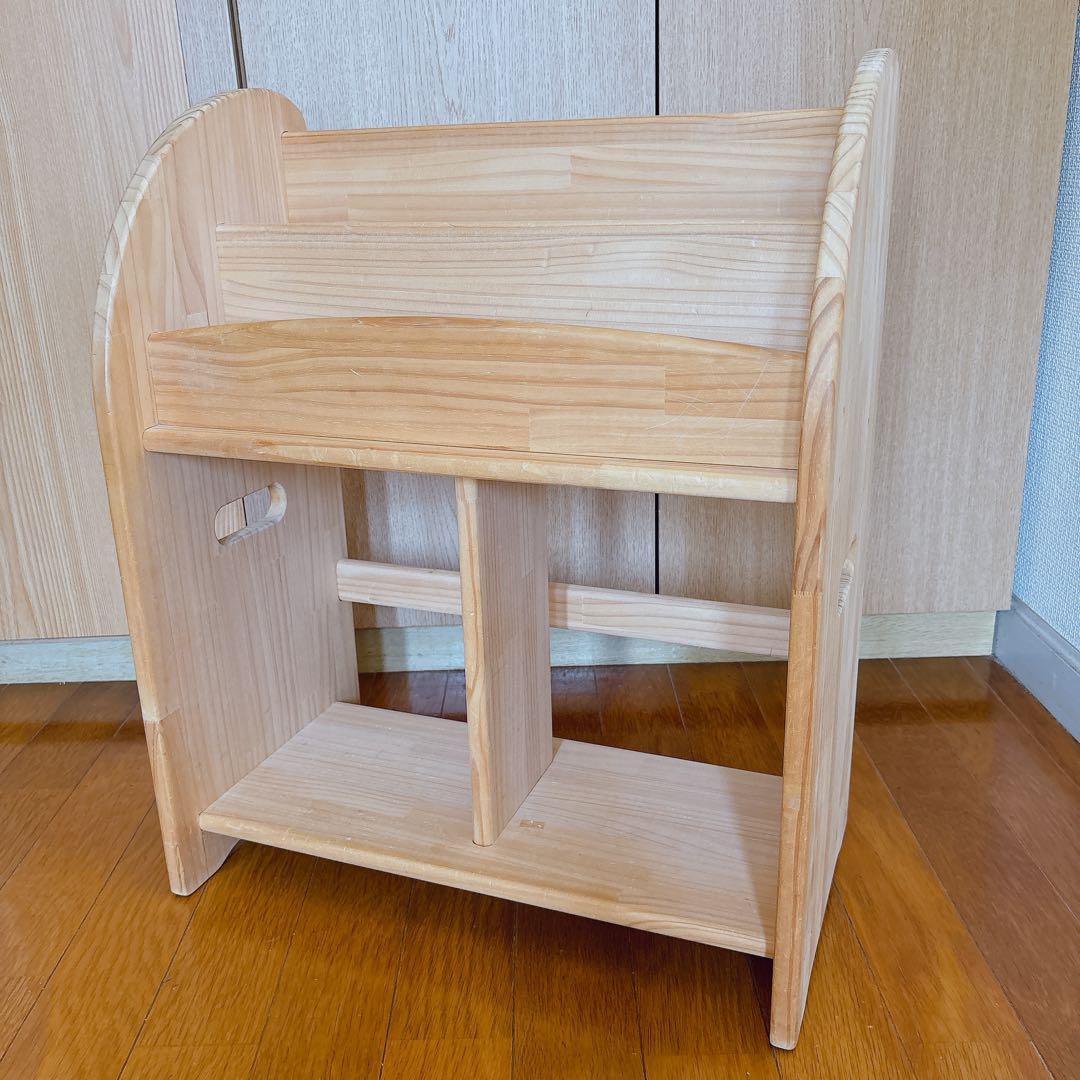 絵本棚② 木遊舎 MOKUYUSYA 無塗装 天然木 パイン材 木遊舎 絵本棚 国産 木製【ほんたて-M-パイン（完成品・横幅53cm