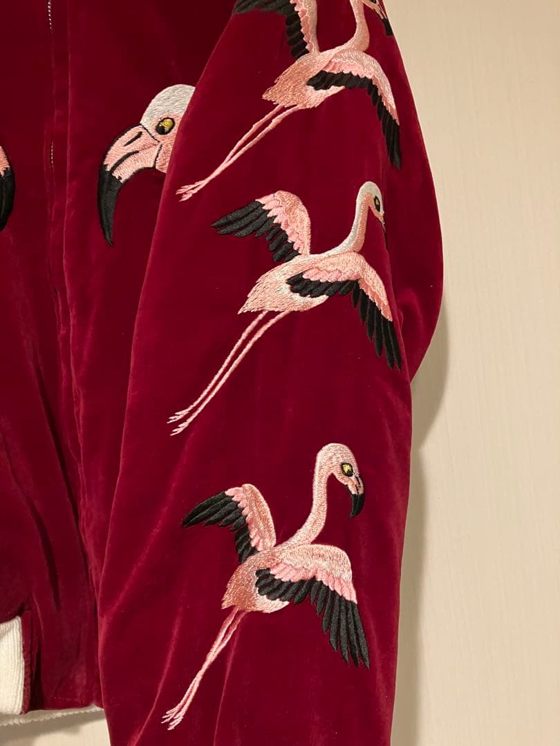 スカジャン別珍 フラミンゴ ロカビリー サイズS - メルカリ