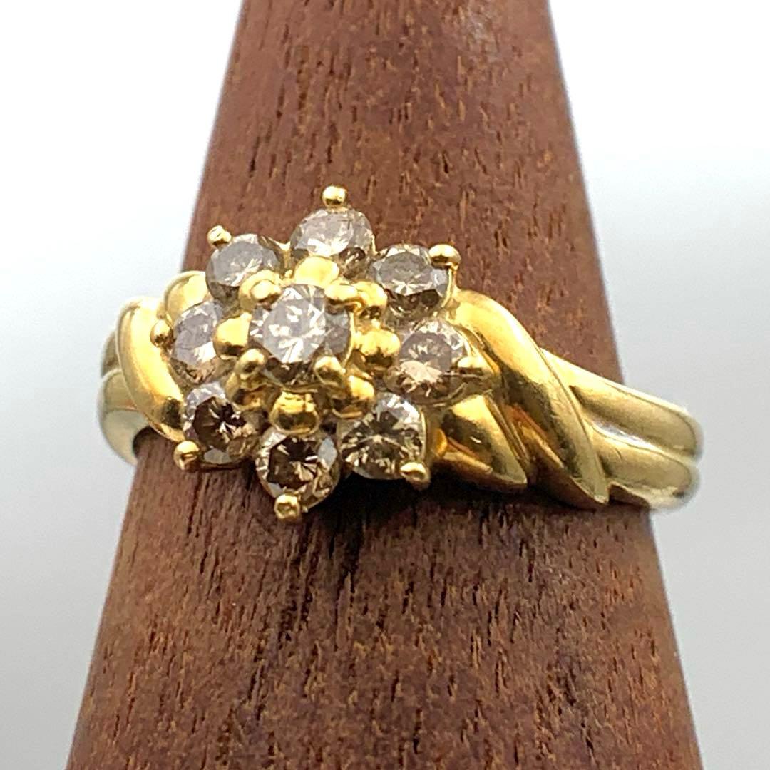 ダイヤモンドK18リング 0.55ct 2.7g 11号 ゴールド