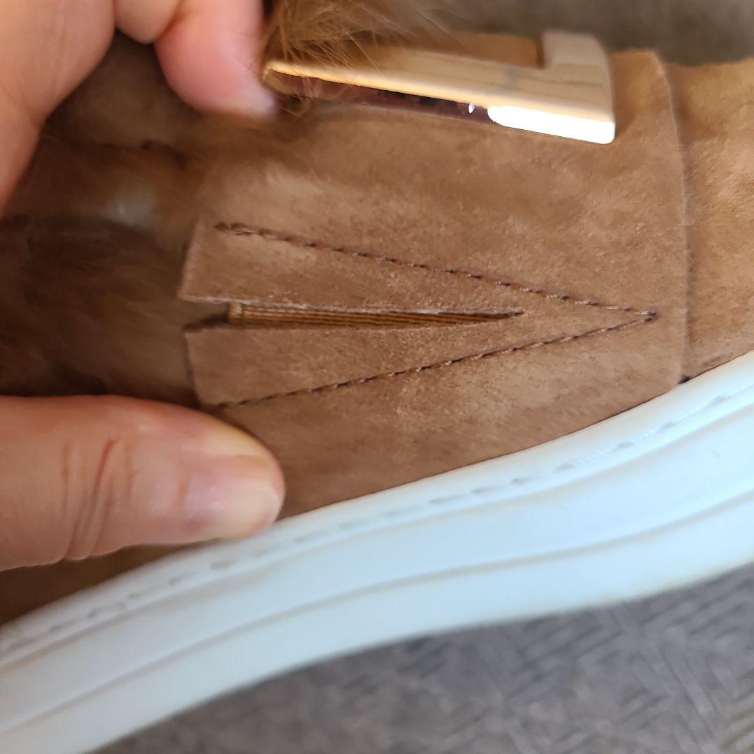 UGG ブラウン ムートンファースリッポン - メルカリ