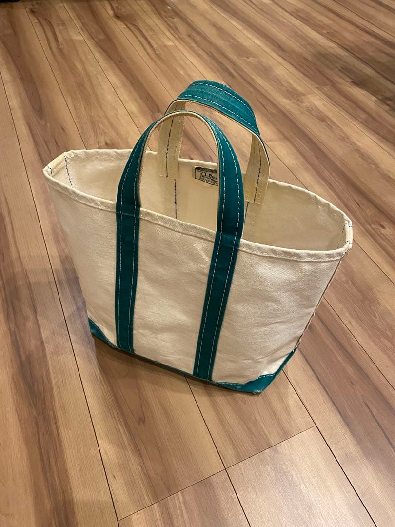 80s エルエルビーン　トートバッグ　2色タグ　グリーン　M 襤褸 80s エルエルビーン トートバッグ 2色タグ グリーン M 襤褸 - メルカリ