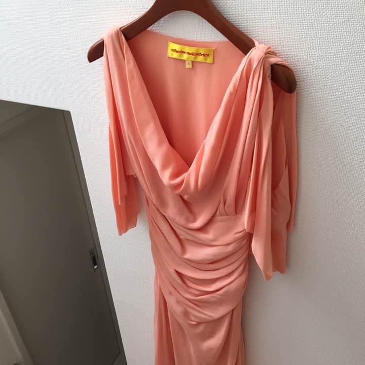 キャサリン マランドリーノ ワンピース サーモンピンク 森のパン屋さん tonoコラボ ワンピース （サーモンピンク）【7月末~8月