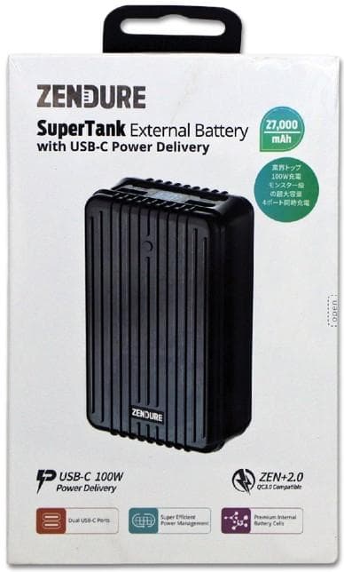 Zendure SuperTank ZDA8PDP ブラック Zendure SuperTank Polymer 26,800 mAh 100W Battery Bank Portable