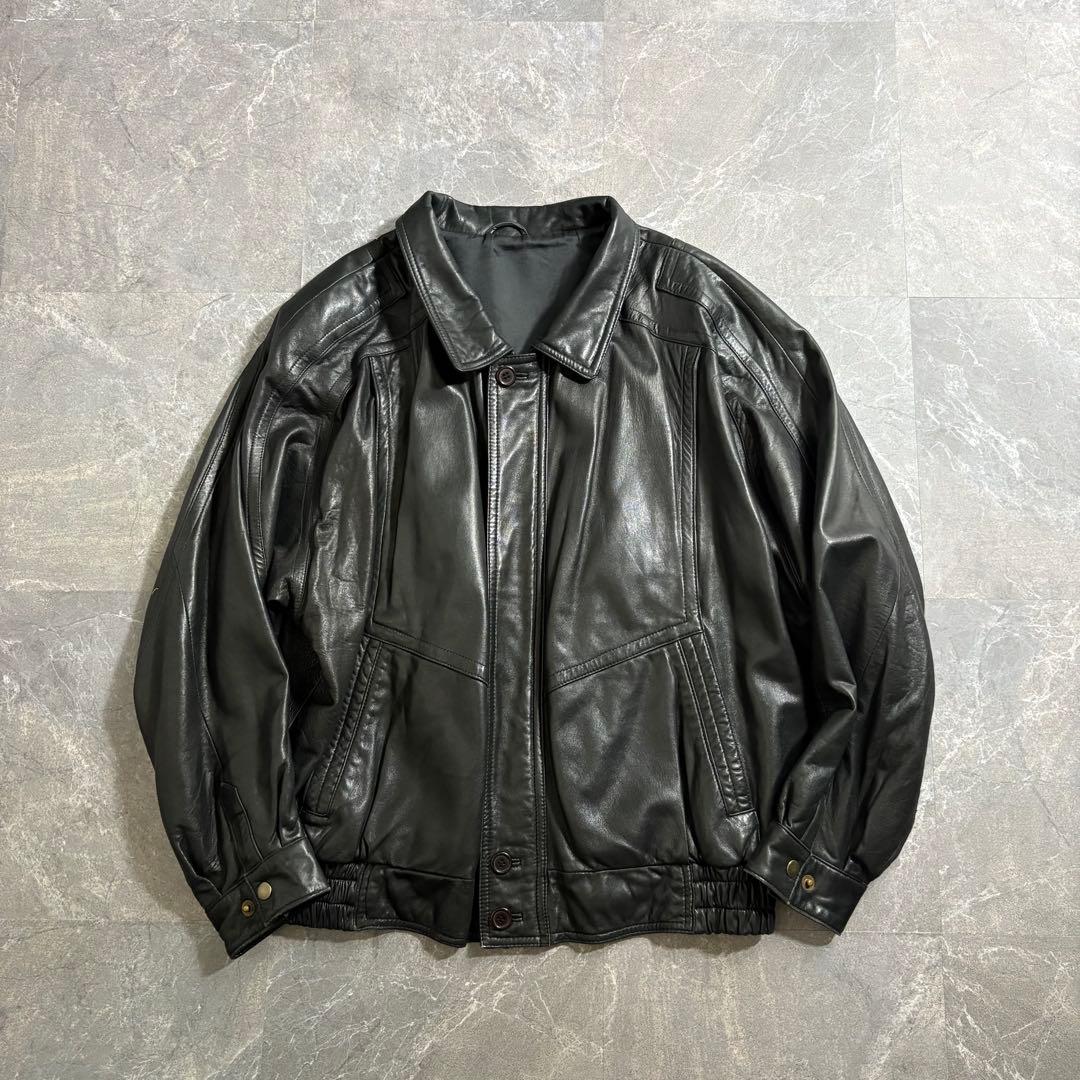 ジャケット・アウター 90s Vintage lamb leather jacket black VINTAGE LAMB LEATHER JACKET/L | 古着屋FERANTRACING【公式】|東京