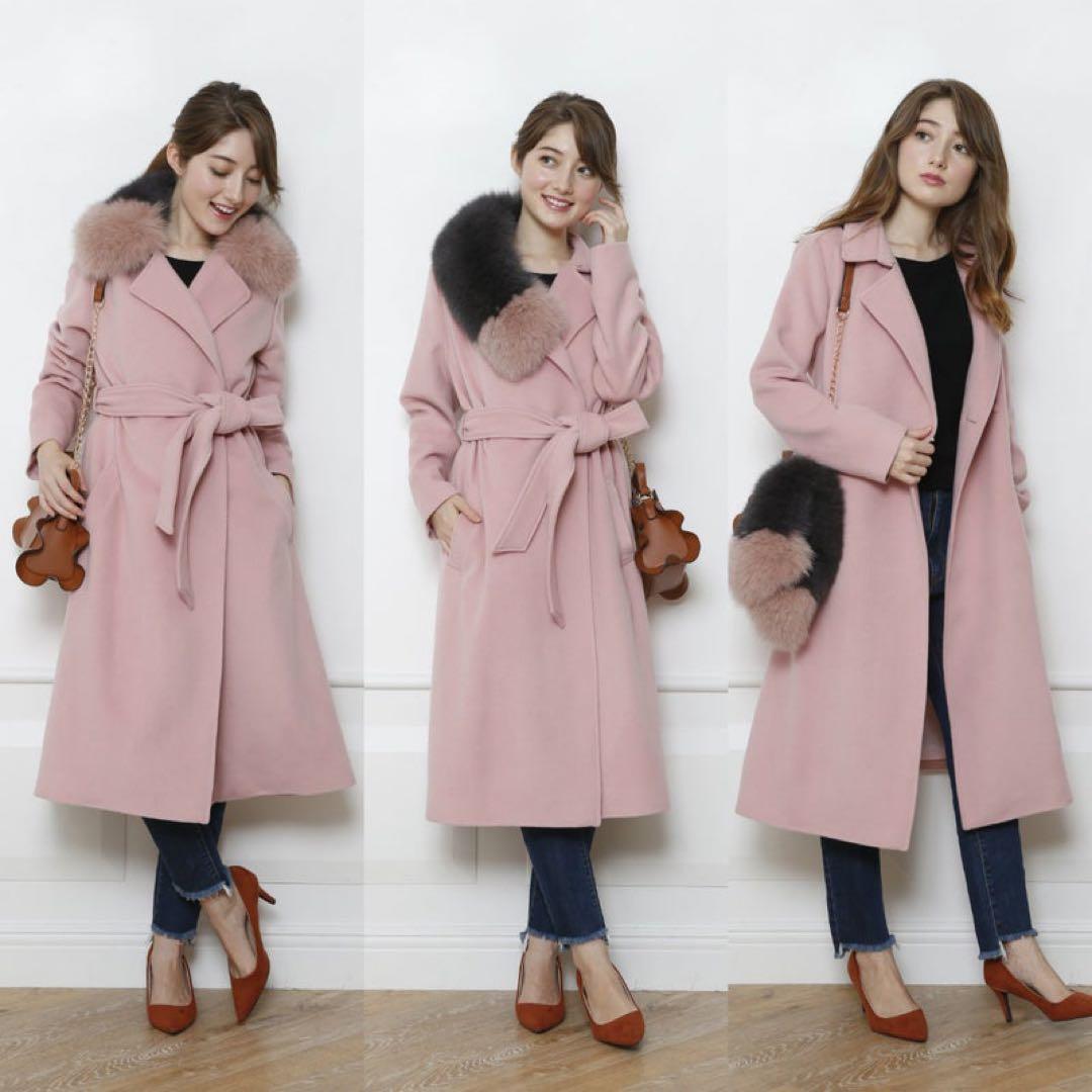 超美品】Mystrada マイストラーダ 配色ファーラップコート - メルカリ