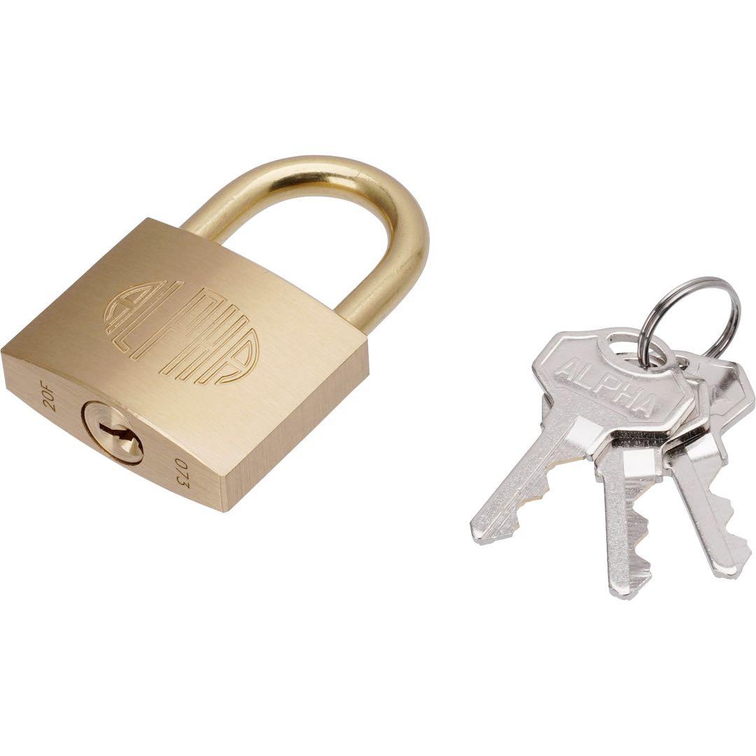 ALPHA 南京錠 シリンダーパッドロック No.1000-40 30個セット