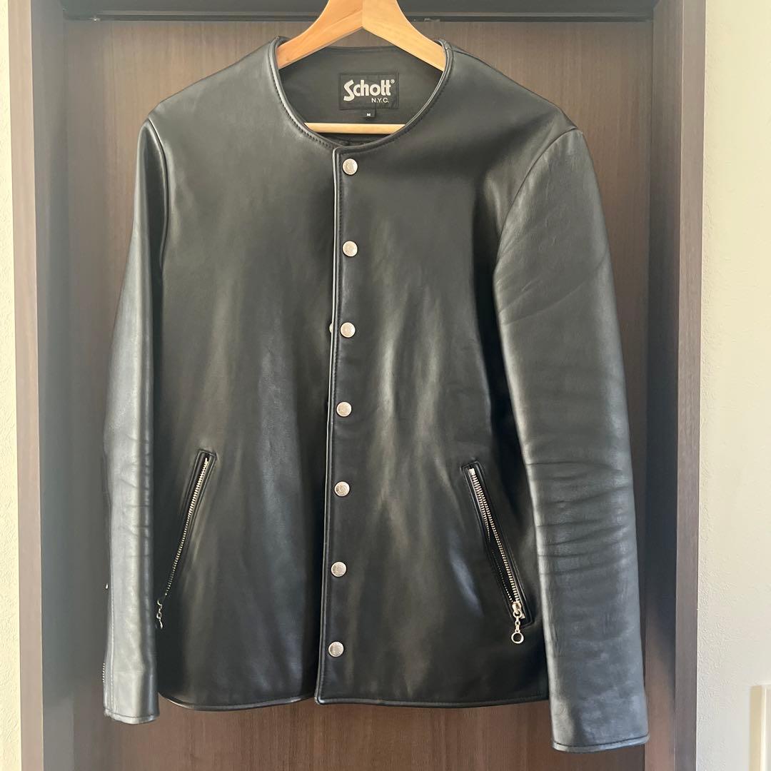 Schott ブラック レザー ジャケット M Schott ショット レザー ジャケット メンズ レディース おしゃれ
