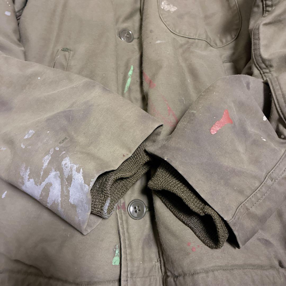 米軍実物 80s U.S.NAVY A-2 デッキジャケット ステンシル M