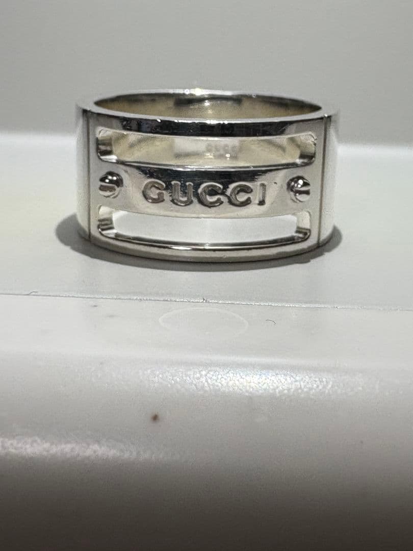 GUCCI グッチ ロゴヴィス リング 【刻印サイズ:23号 】 GUCCI グッチ ロゴヴィス リング 【刻印サイズ:23号 】 GUCCI（グッチ
