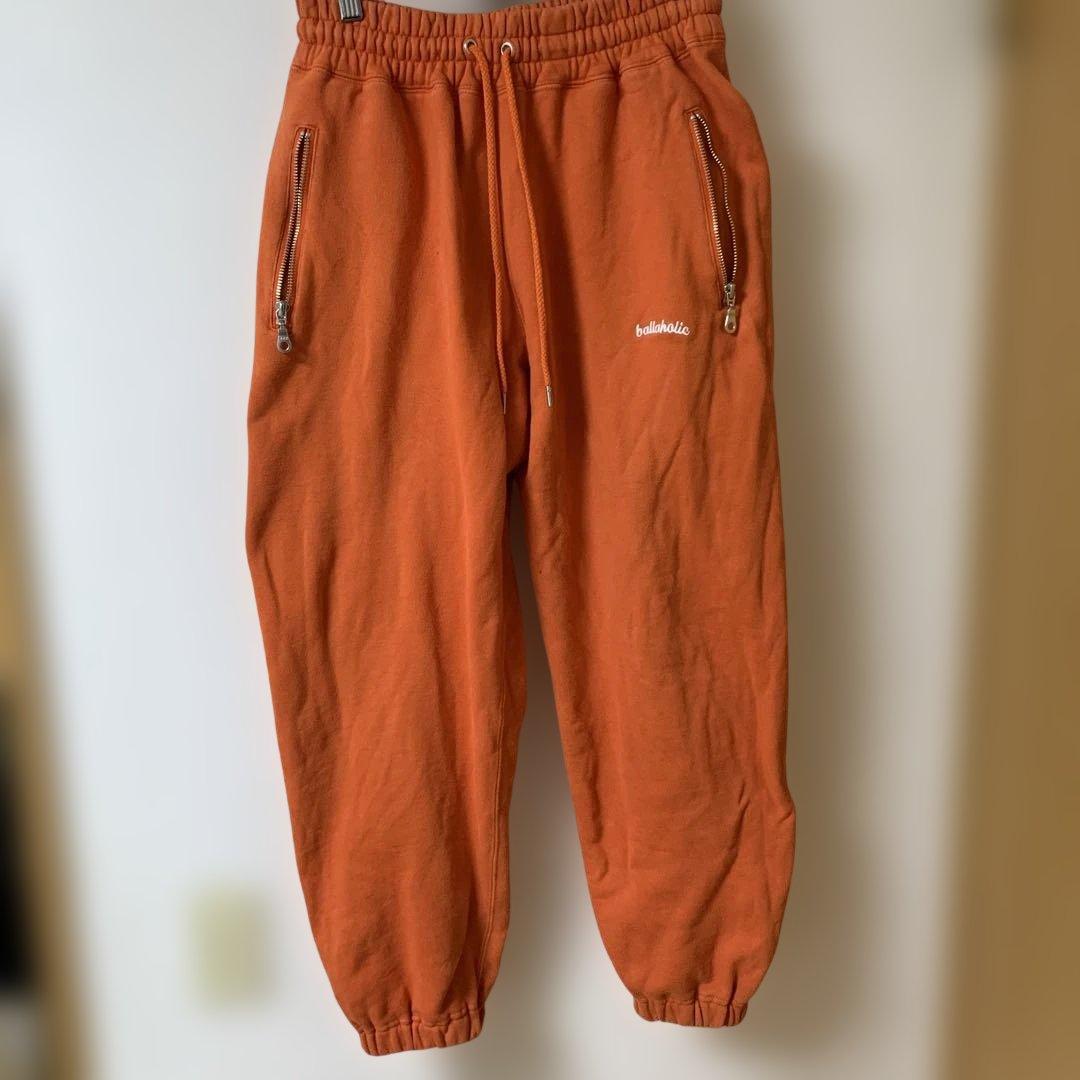 ボーラホリック　スウェット　パンツ　オレンジ　M 綿 ワンポイント裏毛パンツ(90cm オレンジ): キッズ - ナルミヤ