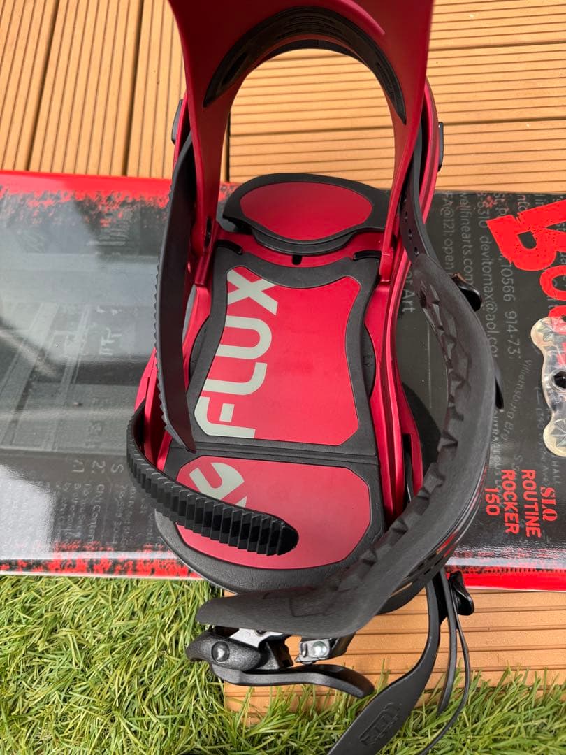 ク*ン様 FLUX スノーボードビンディング DS レッド 2021-2022 FLUX Bindings DS Red 希少 Lサイズ フラックス