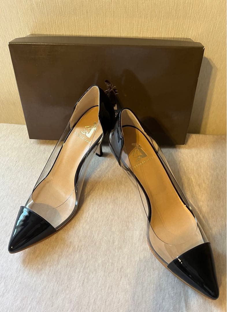 【新品未使用】ブティックオーサキ　パンプス　ブラック　24cm ブティックオーサキ BOUTIQUE OSAKI パンプス （ブラックスムース