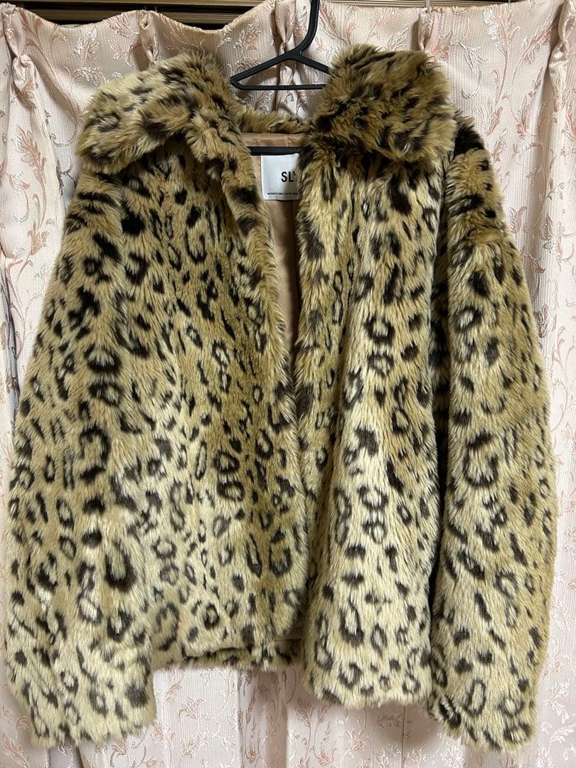 SLY ヒョウ柄　ファーコート　平成　y2k SLY LEOPARD F／FUR FRONT HOOK コート Multi_1 -靴＆ファッション通販