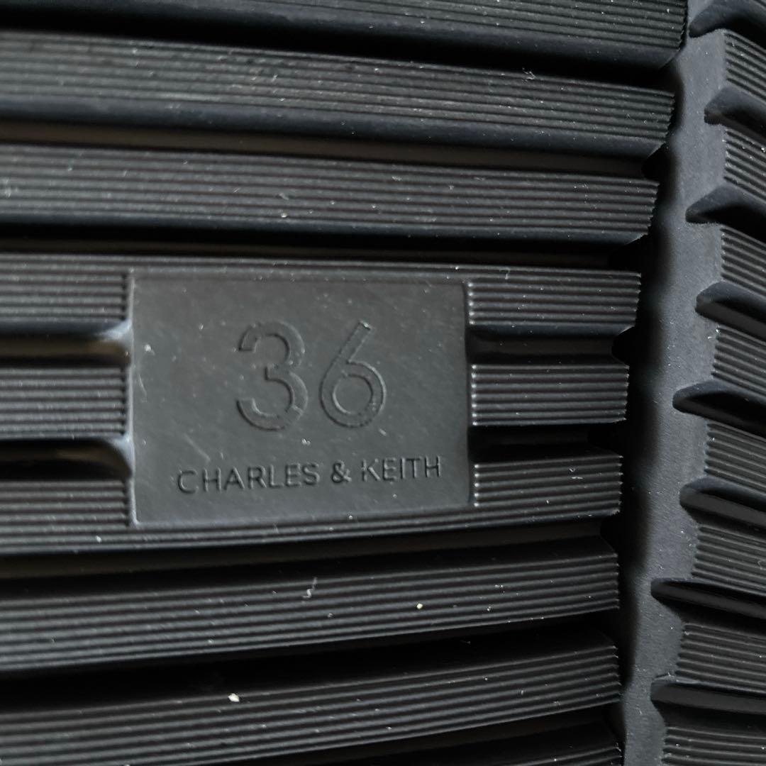 チャールズ&キース ファーブーツ スノーブーツ ショート ブラック 23cm