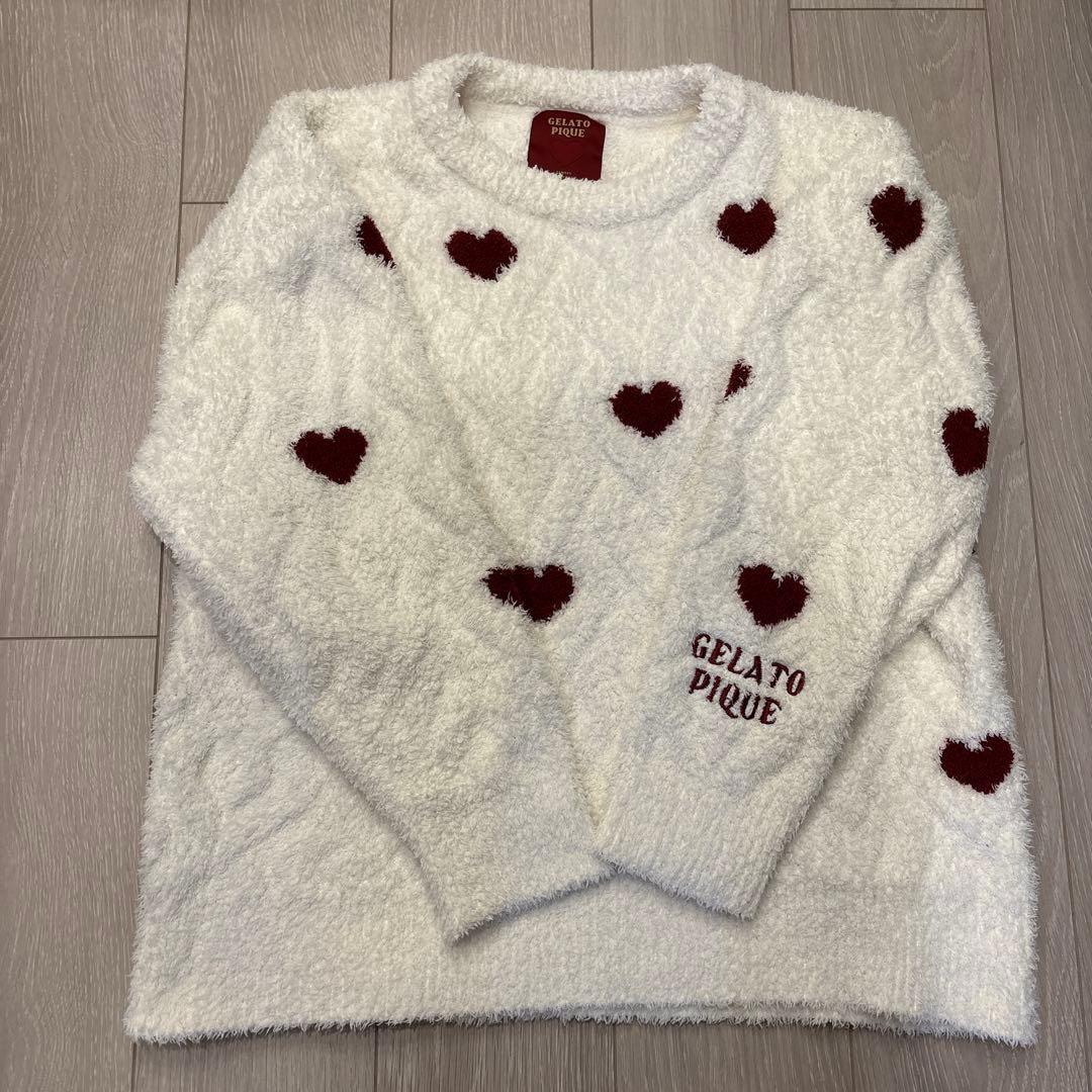 ジェラピケ 【HOLIDAY】ハートアランプルオーバー&ショートパンツSET