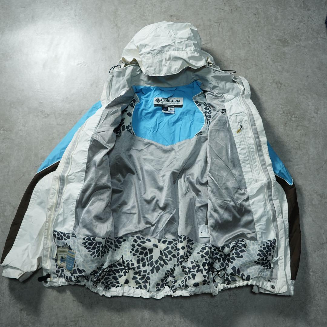 00s Columbia shell jacket 水色 茶色 テック系 y2k - メルカリ