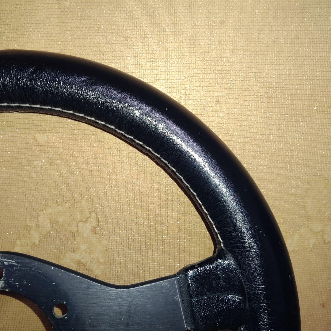 当時物3スポークフェラーリ レザー ステアリングホイール30パイ - メルカリ