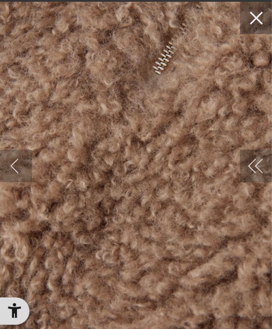 GALLARDAGALANTEガリャルダガランテフェイクファーハーフZIPベスト