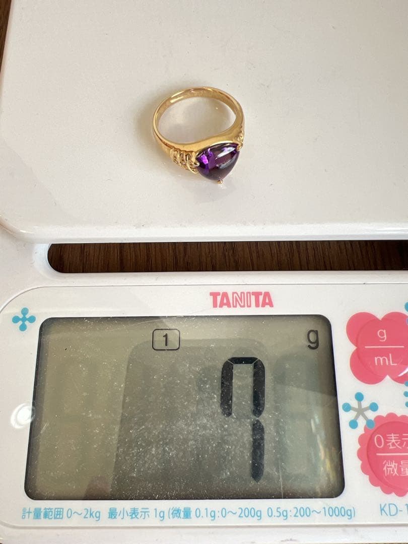 銀座三越 K18 アメジスト ダイヤ リング ネックレスセット - メルカリ