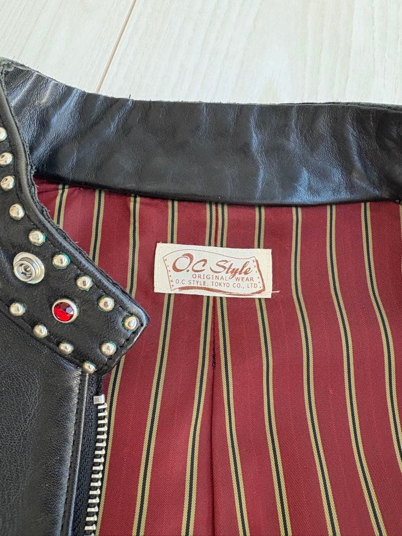 O.C STYLE ジャケット シングルライダース 黒 XL 希少 - メルカリ