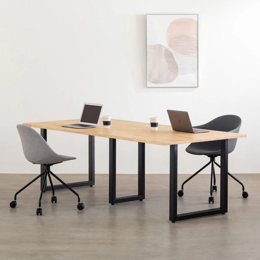 KANADEMONO 会議用大机 木製※3セット ミーティングテーブル – KANADEMONO