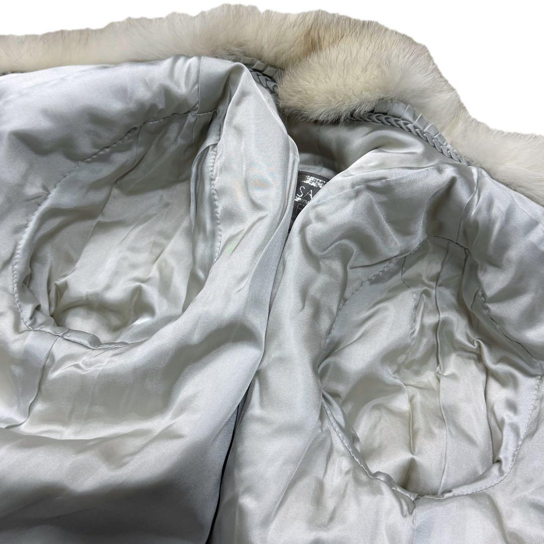 美品 サガフォックス ブルーフォックス XL相当 ファーコート 柔らか