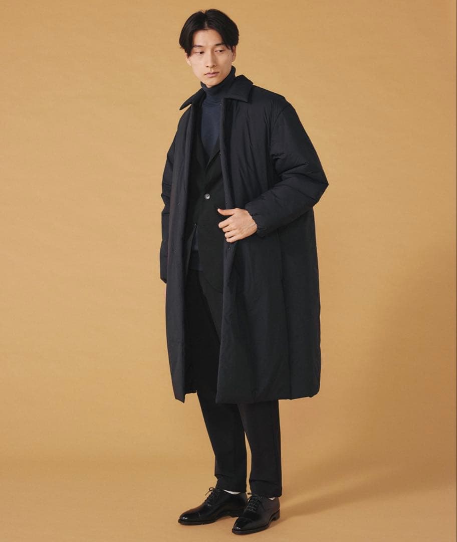 温度調整可　HOTOPIA×UNFILO ロングコート　撥水加工 UNFILO 【ユニセックス】HOTOPIA ロングコート （ブラック系