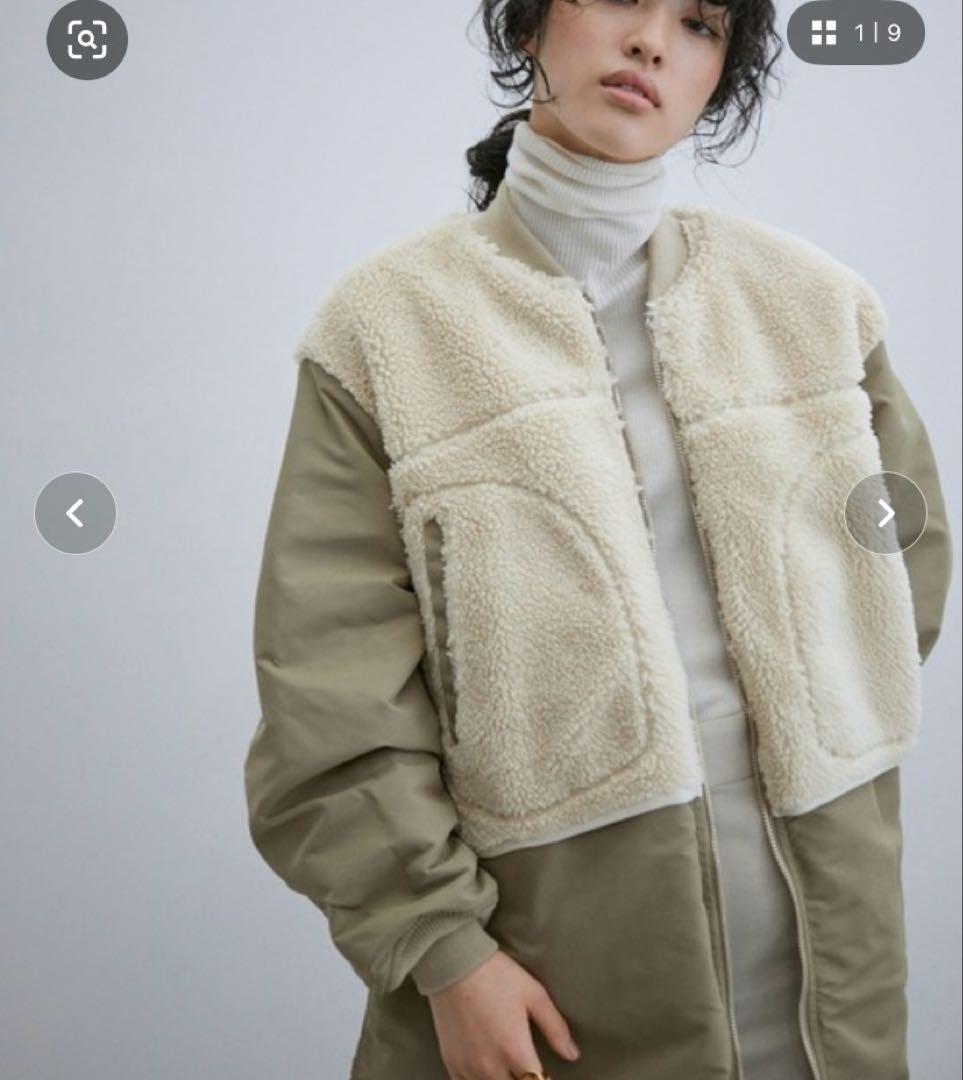 《ドラマ着用》【サステナブル】MA-1ボアリバーシブルコート