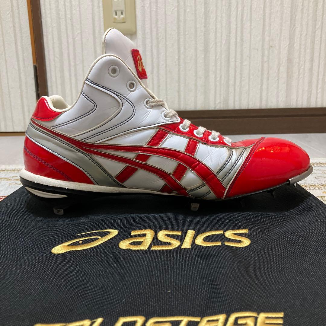 【らぶる】asics 野球 スパイク 26.5cm 赤