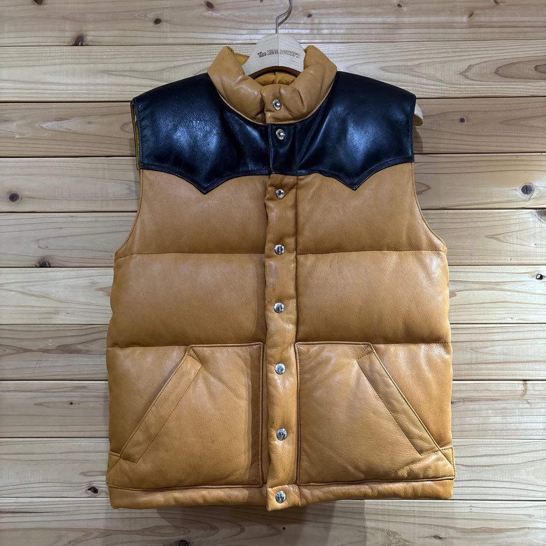 リアルマッコイズ ディアスキン レザーダウンベスト - メルカリ