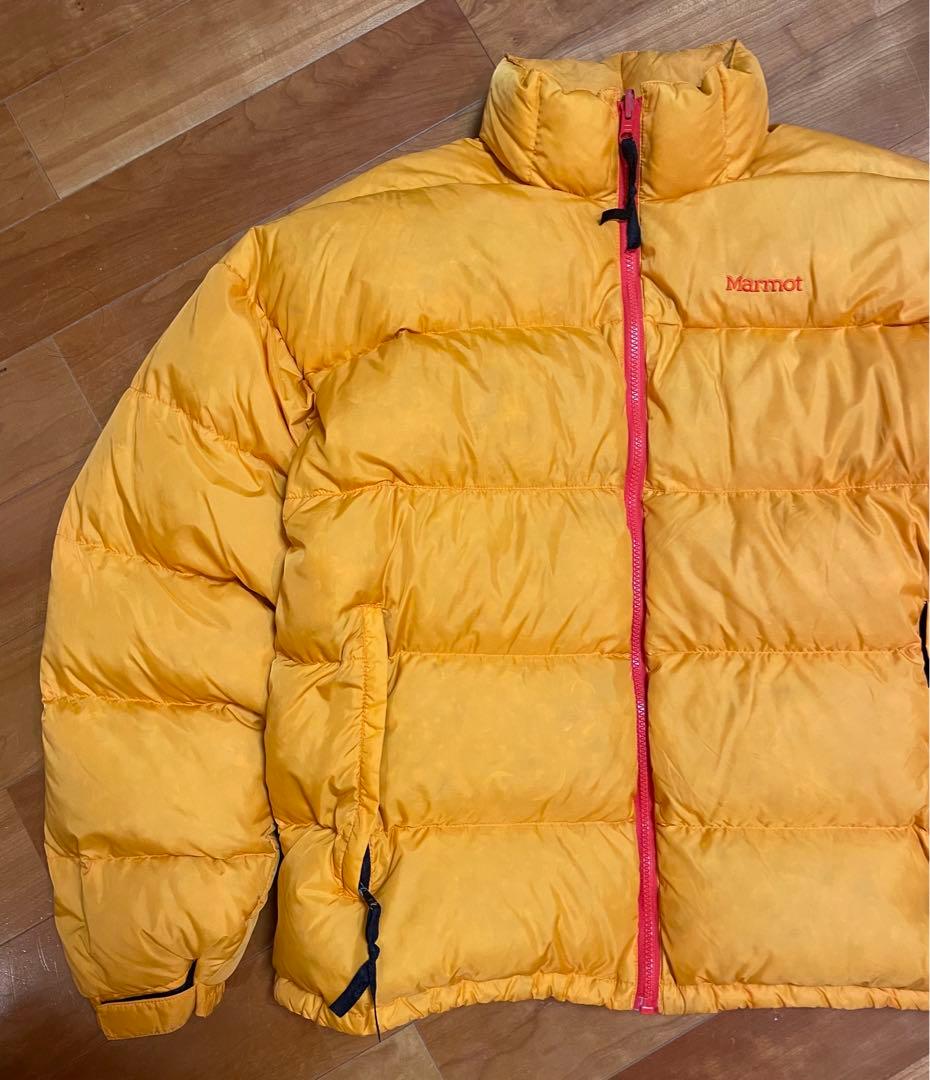 00s Marmot archive ライトパフダウンジャケットテック系イエロー
