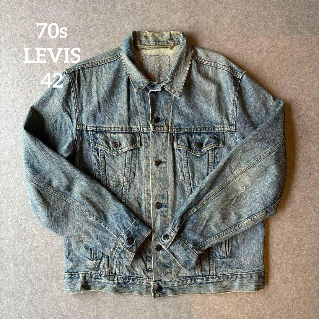 70s】リーバイス 70505 4th デニムジャケット ケアタグ スモールe
