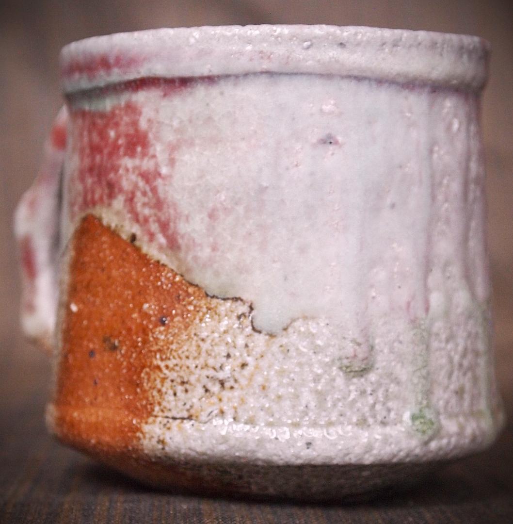 人気作家☆高橋燎☆信楽【窯変】焼き締めマグカップA☆トレインキルン