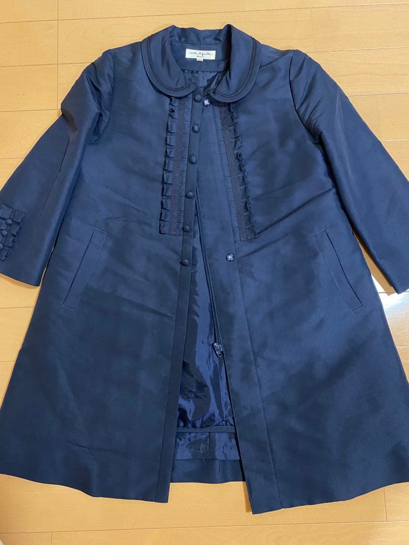 ミルフィーユ、キルティングライナー付きコート、110cm、お受験、幼児教室 ミルフィーユ、キルティングライナー付きコート、110cm、お受験、幼児