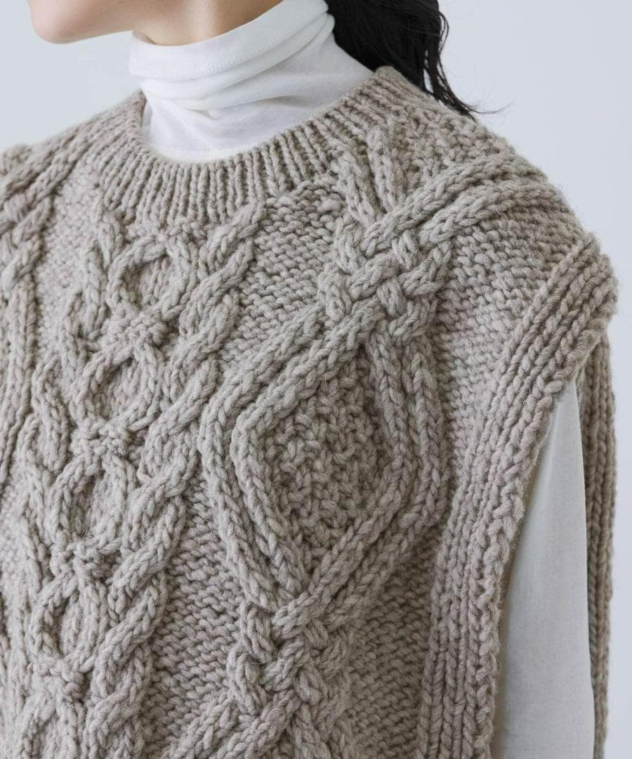 新品◆かぐれ◆ペルーアランニットベスト《GRAY》アーバンリサーチ