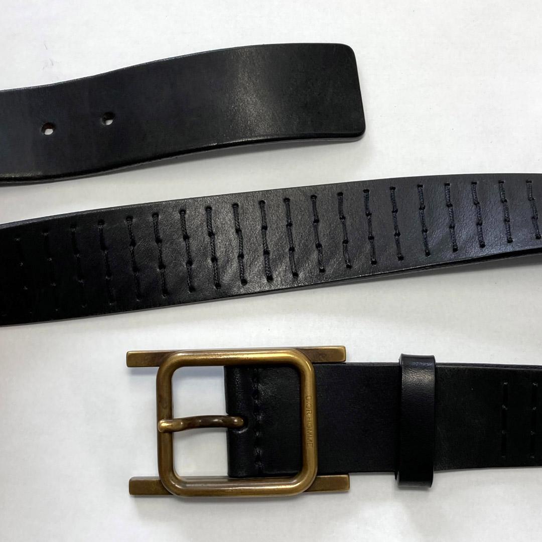 ディオールオム Dior Homme Hバックル ステッチベルト85 エディ期