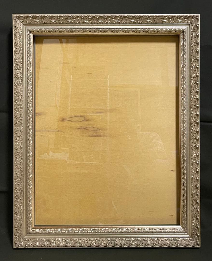 油彩額縁 P15 オーダー額縁 シルバー装飾 アンティーク調　木製 油彩額縁 P15 オーダー額縁 シルバー装飾 アンティーク調 木製