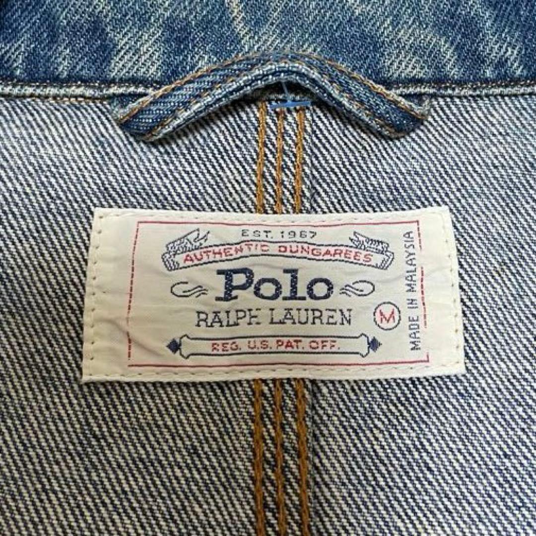 ポロ ラルフローレン ビンテージ 90s 白タグ デニム トラッカー