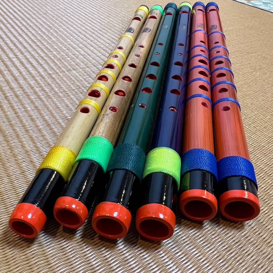 本日価格 天雅笛 各種6本まとめ売り（武田天雅作）篠笛 雅楽