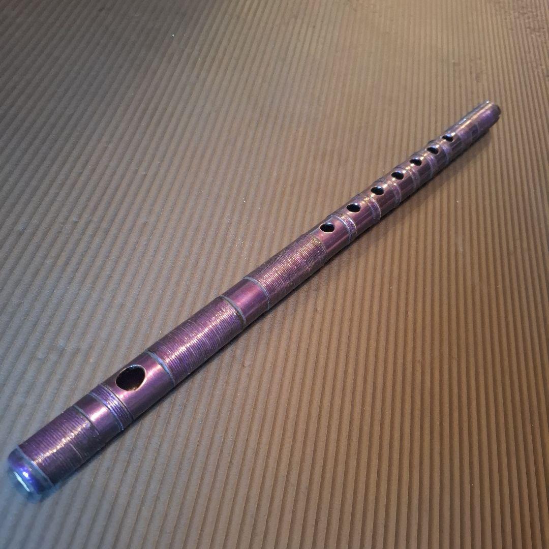 7月限定値下げ！篠笛　古典調　五本調子　７穴　 総巻き　パープルメタリック 獅子田 竹渓 巻 藤両巻 七本調子（7本）古典調篠笛（お囃子・お祭り用