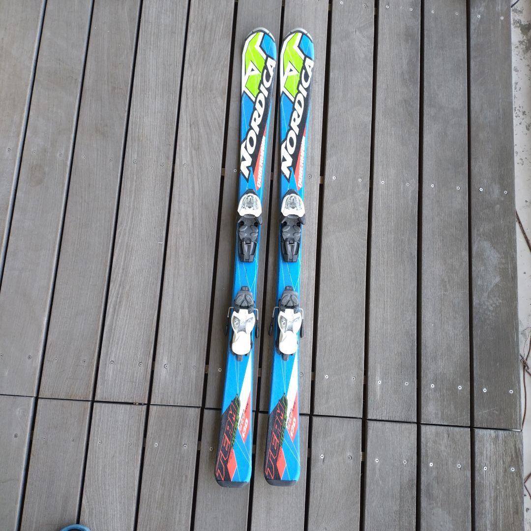 Nordica スキー板130センチ ビンディング、ストック付き。 - メルカリ
