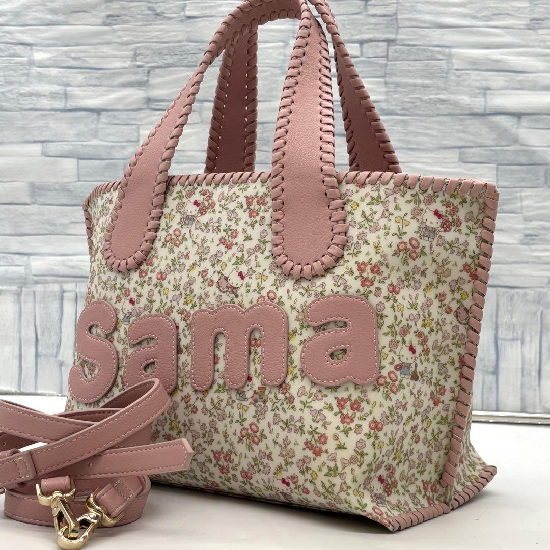 未使用級　希少　サマンサタバサ　ハローキティ50周年コラボ 2wayハンドバッグ 未使用級 希少 サマンサタバサ ハローキティ50周年コラボ 2way