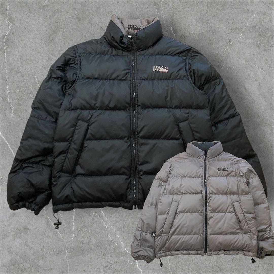 FIRST DOWN リバーシブル ダウンジャケット L - メルカリ
