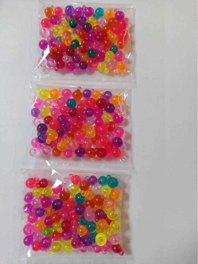 昭和レトロ カラフルクリア 粒ビーズ レトロポップ ファンシー