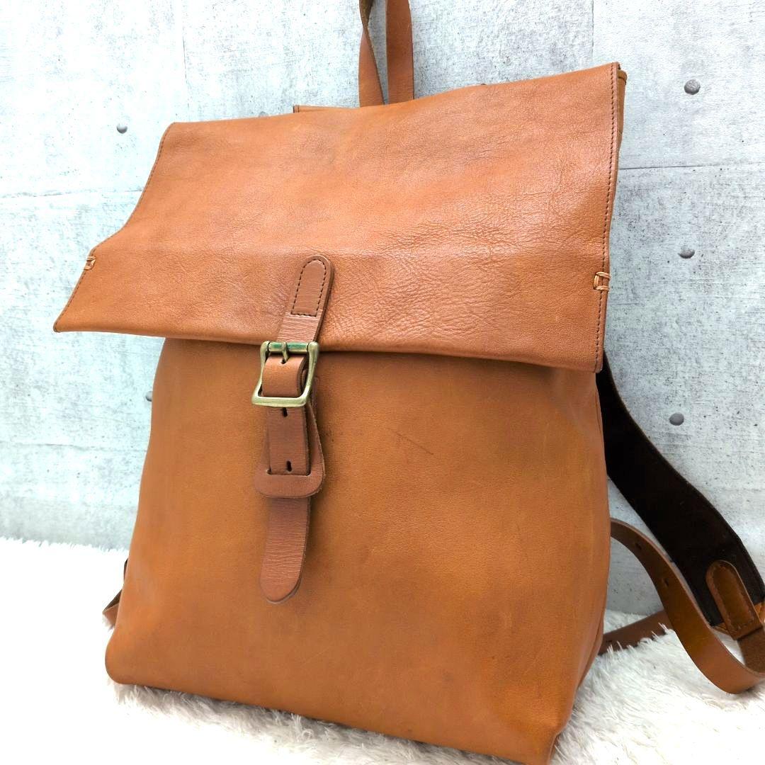 【美品】SLOW　ボーノ　リュック　バックパック　栃木レザー　ユニセックス　茶色 Bono - Flap Rucksack -｜SLOW – スロウ 公式ECサイト | 革製のバッグ