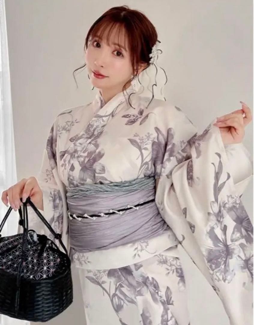 新品GRLグレイル 三上悠亜 3点セット2Way花柄セパレート浴衣[fy002