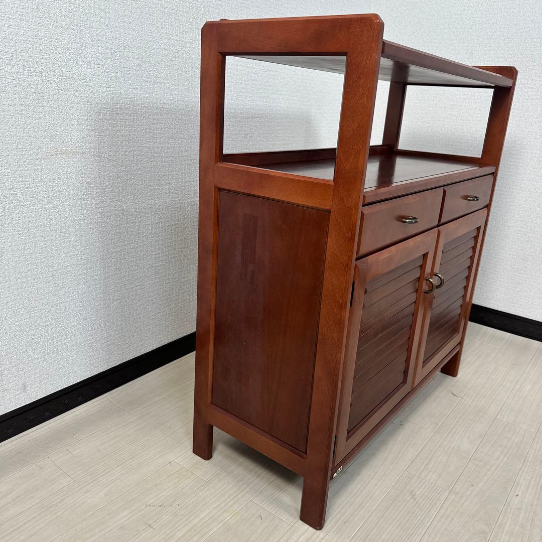 カリモク 天然木 電話台 花台 レンジ台 サイドチェスト キャビネットi4