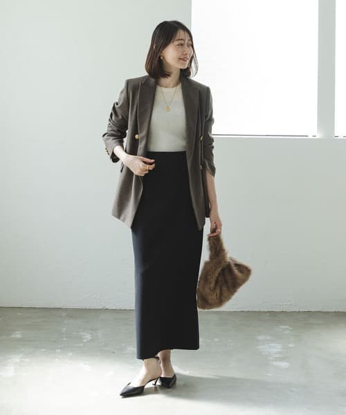 noble ジャージーライクカラータイトスカート 40 - メルカリ