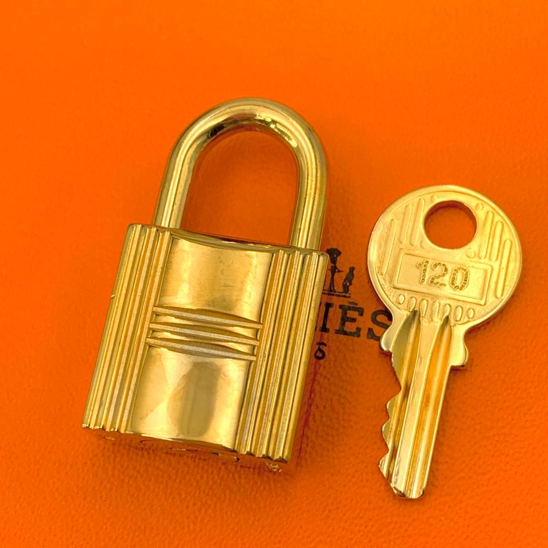 HERMES エルメス カデナ 120番 ゴールド24Kメッキ 鍵付き 南京錠